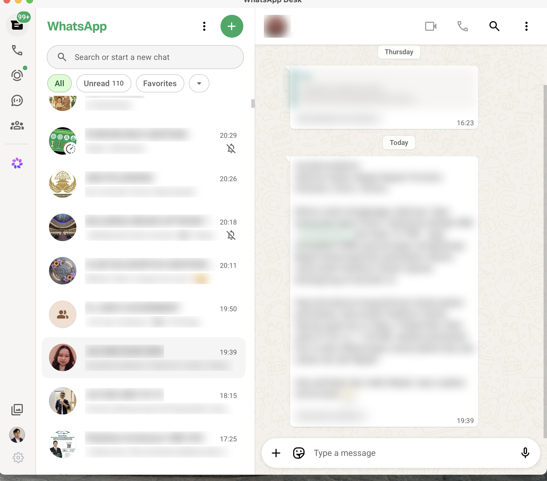 WhatsApp Desk chat window preview